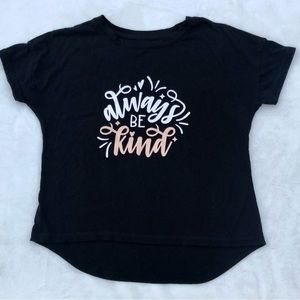 Boutique ALWAYS Be KIND Tee Sz. Small metallic Graphic Gold